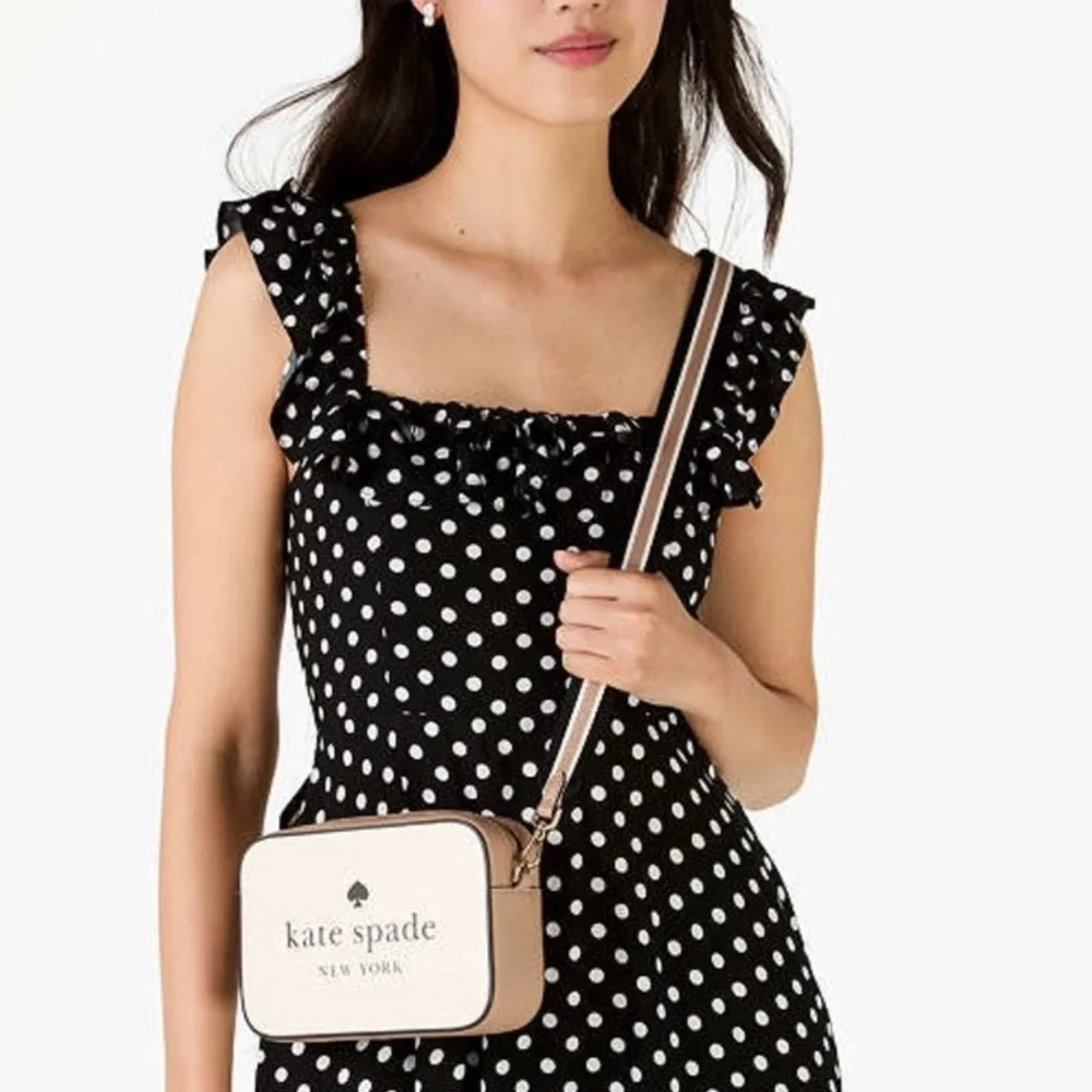 Kate Spade Oh Snap Colorblock Mini Camera Bag Toasted Hazelnut Multi